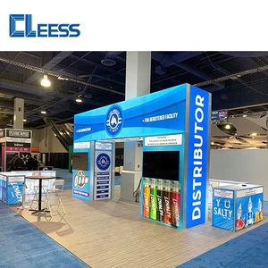 China <strong>Suppliers</strong> <strong>Portable</strong> Aluminum Tension Fabric Light Box Stand <strong>Backdrop</strong> Led Backlit 20Ft X 20Ft Tradeshow Display Booth - Product Image 2