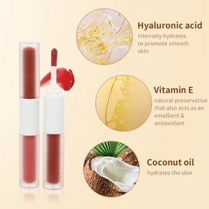 Venta al por mayor sin parabenos rubor vegano Etiqueta Privada maquillaje contorno colorete lápiz labial 2 en 1 rubor líquido mate y brillante - Product Image 4