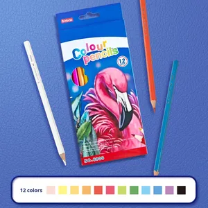 Ensemble de 12 boîtes de 24 crayons de cire colorés personnalisés en 18 couleurs, vente en gros, outils de dessin et d'écriture pour l'expression créative - Product Image 6