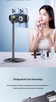 Support de téléphone et tablette de bureau en métal à double cœur, résistant à la chaleur, rotation à 360°, hauteur réglable, vente en gros d'usine