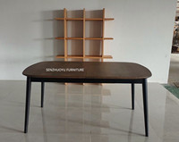 Table à manger en bois de luxe moderne nordique Meubles extensibles contemporains pour hôtel fonctionnel et élégant
