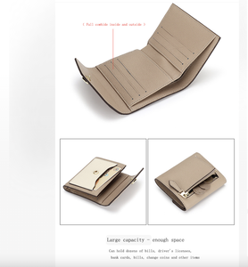 Andong Genuine Cow Leather Short <b>Wallet</b> <b>Womens</b> Purse Korean Fashion Contrast Color Lady <b>Card</b> Holder <b>Women</b> Coin Purses Bag - Product Image 5