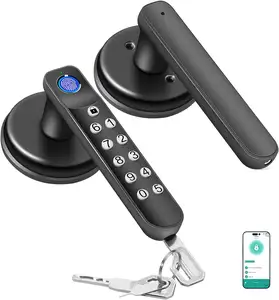 Smart Fingerprint Door Knob Keyless Entry Door Locks With Keypads Smart Door Lock On Tuya App Biometric Door Lock With Codes