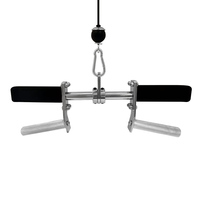 Poignée ergonomique en aluminium pour câble, antidérapante, double prise, barre BT, poignée croisée pour l'entraînement des biceps, des triceps et des bras