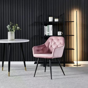 Hot Bán Chất Lượng Cao Rắn Khung Kim Loại Thoải Mái Nhung Đệm Giải Trí Tiện Nghi Nhà Hàng Ghế Nhung Hiện Đại Ghế - Product Image 3