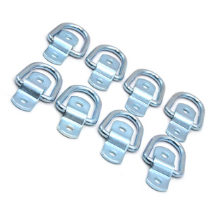 Ganchos de remolque de acero con 2 orificios de uso general para barcos, camiones, furgonetas, barcos, 8 piezas, color plateado - Product Image 3