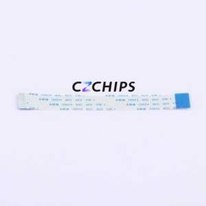 HX FFC-1.0-10P-100mm F FFC Cable (Flexible Flat Cable) P=1mm Connector 10P 1mm 0.3mm Reverse - Product Image 1