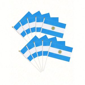 Wholesale Custom <b>Mini</b> <b>Hand</b> Held Australia Flags Small Stick Waving National Country Flag Promotional Event Party Supplies Nylon - Product Image 2