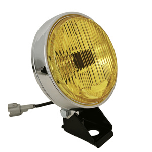 Đèn pha xe máy cổ điển mới được cải tiến bằng kim loại Đèn chiếu sáng màu đen Đèn pha thủy tinh màu vàng Đèn sương mù Đèn lái xe 24V 55W 5000 lm - Product Image 3