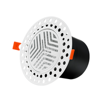 Grille d'aération ronde encastrable ABS, réglable, pour système de ventilation domestique, installation discrète et minimaliste