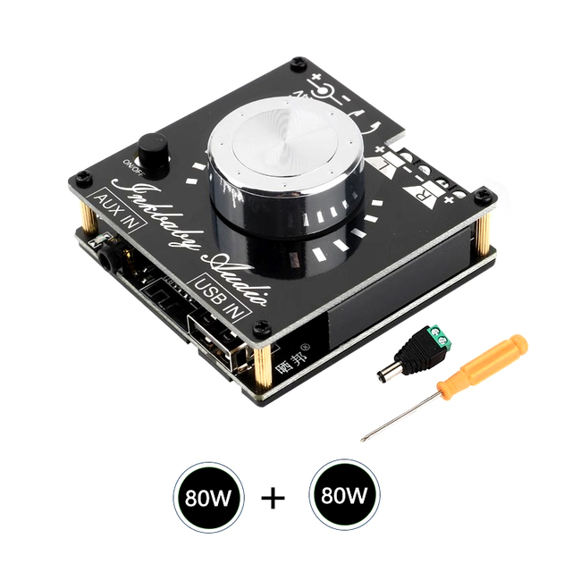 30W*2 80W*2 BT 5.0 Digital Amplifier Board Dual Channel Stereo HIFI USB Disk Audio Line Input