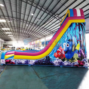 Castillo inflable gigante para fiestas infantiles al aire libre, tobogán inflable, tobogán seco inflable con temática oceánica - Product Image 3