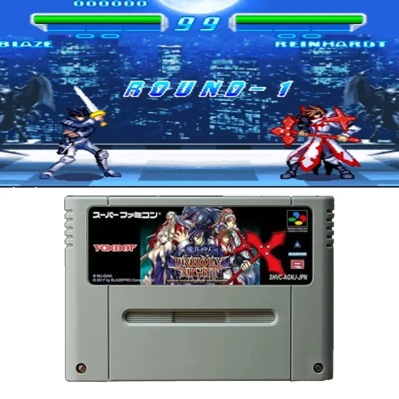 SFC/SNES 16bit carte da gioco retrò The Darkness Hunter - Unholy Night