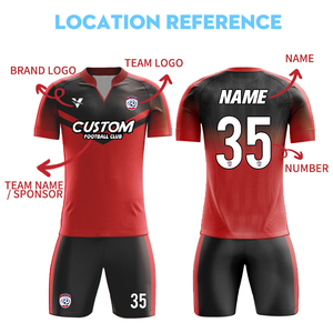 Kaos Sepak Bola Lengan Pendek Bernapas Jersey Retro Sepak Bola Cepat Kering Kaos Sepak Bola Retro Pria Camisetas De Futbol Dengan Logo H363 - Product Image 3