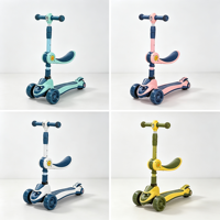 Trottinette pour enfants 3 en 1 légère avec logo personnalisé, pliable, hauteur réglable, 3 roues, avec siège