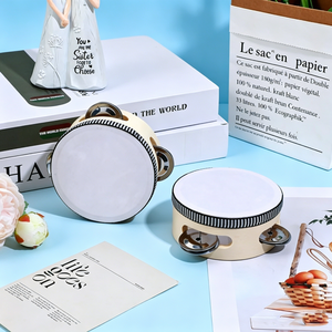 Mini Tambourin 4 Pouces en Cuir pour <span class=keywords><strong>Mariage</strong></span>, Vente en Gros, Tambour à Main en Bois pour Enfants, Tambour Musical Personnalisé pour <span class=keywords><strong>Mariage</strong></span> - Product Image 6