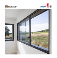 Ventanas Corredizas de Vidrio Templado Doble Impermeables, Sistema de Ventanas Corredizas de Aluminio con Rotura de Puente Térmico