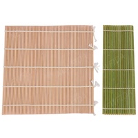 Tapis de cuisine japonais facile à utiliser 24X24 cm Tapis de bambou à sushi vert