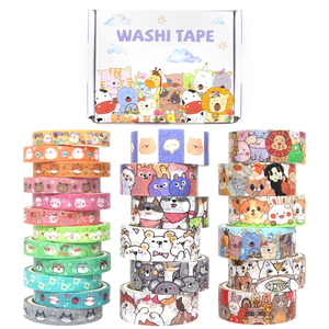 Cintas Washi Ecológicas Personalizadas con Diseños de Animales, Cintas Washi de Papel sin Residuos para Manualidades y Planificadores - Product Image 5
