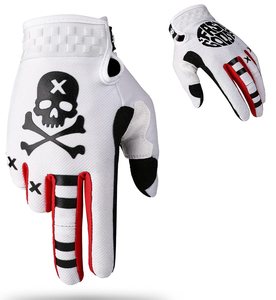 OEM PU Volledige Vinger Ademend Waterdichte Motorhandschoenen Schedel Kruisbeenderen Patroon voor Motocross Off-Road Racing ATV Fietsen - Product Image 2