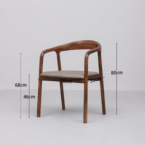 <span class=keywords><strong>Pas</strong></span> <span class=keywords><strong>cher</strong></span> prix moderne solide noyer bois hôtel meubles de jardin dîner en bois cuisine Restaurant à manger chaise - Product Image 5