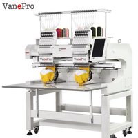 VanePro Nouvelle Machine à Broder Informatisée à 2 Têtes, 12 Aiguilles, 1200 tr/min, de Haute Qualité, pour Usage Domestique, avec Moteur