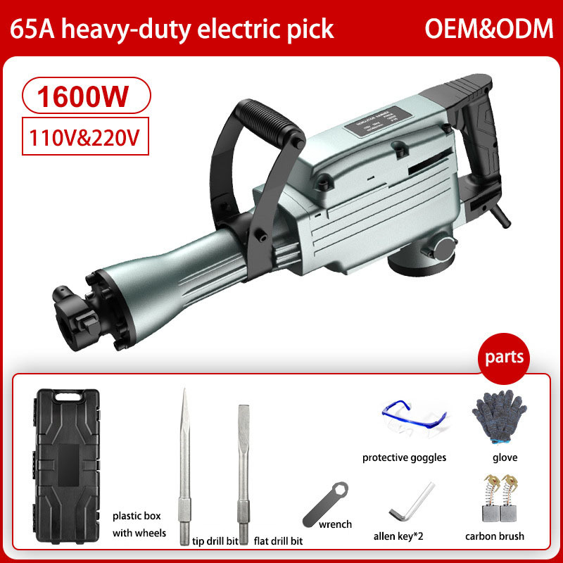 110V/220V 1900W Heavy-Duty Jack Hammer – Electric Concrete Breaker & Demolition Hammer - View 3