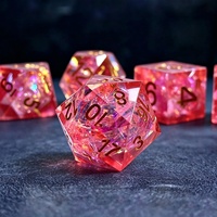 Vente en gros - Meilleures ventes - Dés en résine à bords tranchants personnalisés - Ensemble de 7 dés polyédriques pour D&D TTRPG - Jeux de table - Cadeaux