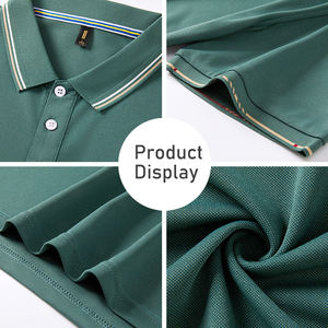 Blanco para camiseta cuello verde 100% algodón transpirable 2024 hombres Transferencia de Calor impresa para camisas hechas en China - Product Image 3