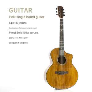 41 pollici nuova scheda singola <span class=keywords><strong>chitarra</strong></span> acustica brillante faccia di abete rosso folk <span class=keywords><strong>chitarra</strong></span> acustica all'ingrosso 36 pollici chitarre per gli studenti - Product Image 2