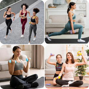 6LB Neoprene tráng quả tạ t Pilates Yoga sức mạnh đào tạo tay Trọng lượng SE Ergonomic tai quả tạ - Product Image 6