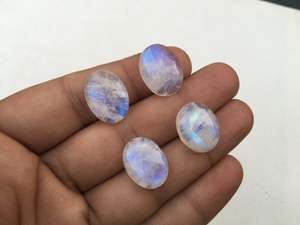 4 Uds. Cabujón de piedra lunar de arcoíris Natural, piedra preciosa genuina de Fuego Azul suave para la fabricación de joyas, cuentas de piedra de forma ovalada llamativa - Product Image 6