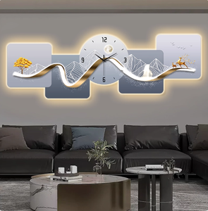 Đồng hồ treo tường kim loại pha lê sang trọng hiện đại, tranh trang trí tường phòng khách, đồ trang trí nhà cửa - Product Image 3