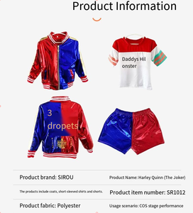 Disfraz de Cosplay de Halloween Quinn Clown Girl Suicide Squad inspirado en las festividades de Helloween para niños - Product Image 6