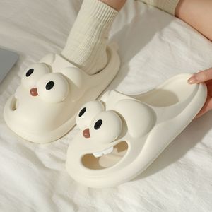 Chaussons d'hiver et de printemps pour femmes, respirants, antidérapants, en EVA, doux, mignons, avec un design de chien aux grands yeux, tendance de la mode, fermés, pour toutes les saisons - Product Image 4