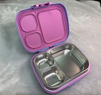 Premium herbruikbare 304 roestvrijstalen compartimenten 800ml bentobox set, verwarmbaar in de magnetron, lekvrij, stoombaar, BPA-vrij