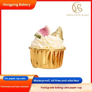 Outil de cuisson pour gâteaux et muffins européen, grand, à sertir, épaissi, plaqué or et argent, résistant aux hautes températures et à l'huile, Marphin - Product Image 3