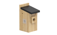 Nichoir en bois massif avec caméra pour la surveillance de la faune, conception personnalisée, observation en extérieur