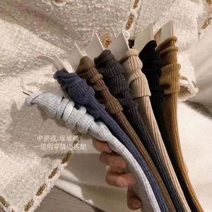 Calcetines Gruesos de Media Pantorrilla para Mujer, Color Sólido, Talla Única, Estilo Versátil para Otoño e Invierno - Product Image 2