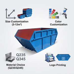 Bac à déchets robuste et résistant Highton certifié CE ISO, sur mesure, pour utilisation extérieure, pour le recyclage et le transport des déchets industriels - Product Image 2