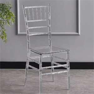 Chaises Chiavari en acrylique de luxe en gros pour hôtels, banquets, fêtes - Résine transparente en cristal, fabriquées en plastique PC - pour - Product Image 2