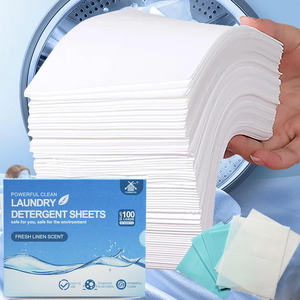 Nhãn Hiệu Riêng Sinh Thái Thân Thiện Với Làm Sạch Stain Remover Giặt Chất Tẩy Rửa Tấm Giấy Xách Tay Phân Hủy Sinh Học Enzyme Giặt Tấm Xà Phòng - Product Image 1