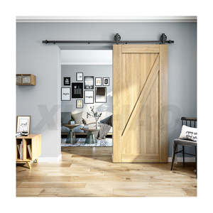 Skysen 6.6ft/2M cửa duy nhất Carbon thép bánh xe lớn cửa phần cứng Kit Top gắn Barn Door phần cứng - Product Image 6