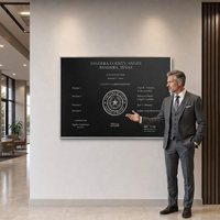 Placa Conmemorativa Grabada en Aluminio Anodizado Negro Personalizada, Placa de Identificación Grabada con Precisión CNC para Señalización de Edificios