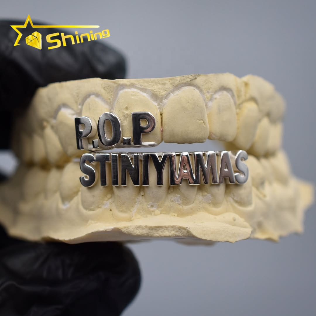 26 Alphabet Letter Gold Grillz - 14k Gold Plated With CZ Iced Teeth Hip Hop Jewelry