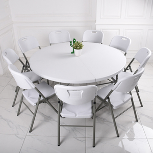 Ensemble de chaises de Table pliante lourde de haute qualité facile à transporter 4ft 5ft 6ft 7ft pique-nique en plein air événement de mariage salle à manger moderne utilisation de la cuisine - Product Image 3