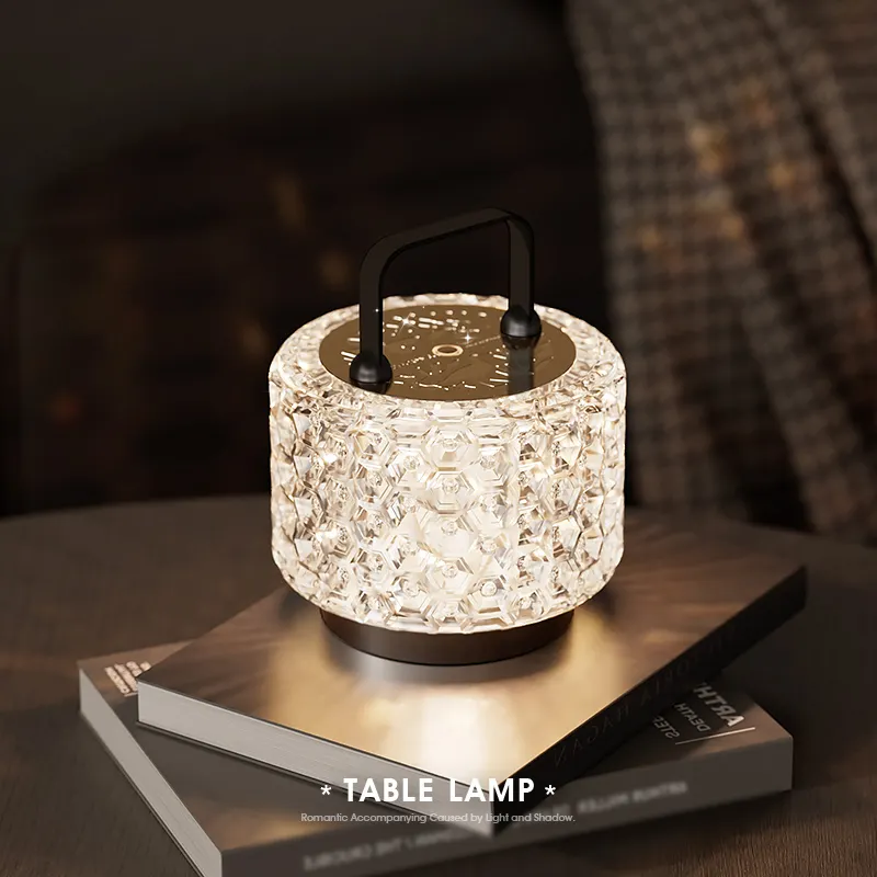 Luminária de mesa decorativa para sala de estar e quarto de luxo com luz noturna