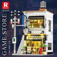 Reobrix 66503 2025 Nuevo Modelo Creativo 2 en 1 de Tienda de Arcade Japonesa, Juguetes Educativos de Bricolaje para Niños, Regalos, Conjuntos de Bloques de Construcción