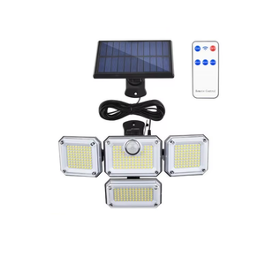 Lampada Solare LED con Sensore di Movimento IP65 5000K ABS a Tre Teste Stile Cinese <span class=keywords><strong>per</strong></span> Parete/<span class=keywords><strong>Terra</strong></span>, Lampione <span class=keywords><strong>da</strong></span> <span class=keywords><strong>Giardino</strong></span> Decorativo <span class=keywords><strong>per</strong></span> Esterni - Product Image 1