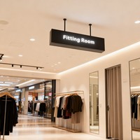 Caissons lumineux publicitaires en acrylique personnalisés pour cabines d'essayage dans les magasins de vêtements